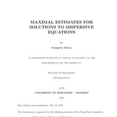 Maximal estimates for solutions to dispersive equations