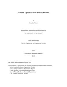 Neutral Dynamics in a Helicon Plasma