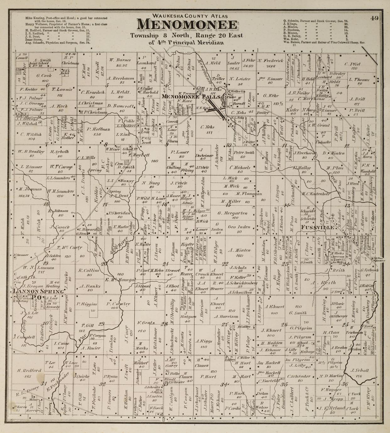 Atlas of Waukesha Co. Wisconsin, drawn from actual surveys and the ...