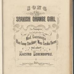 Song of the Spanish orange girl