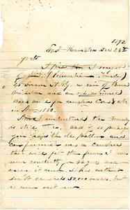 Letter from Nathaniel Dominy VII to Columbian Foundry, 1892