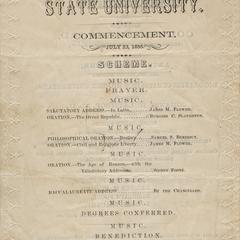 1856 commencement program back page