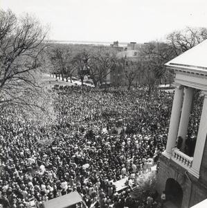 Crowd after Martin Luther King's death