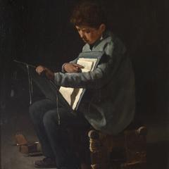 Seated Boy with a Portfolio