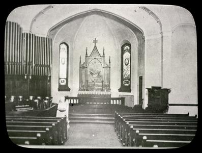St. Mary's Danish Evangelical Lutheran Church, interior, 1924