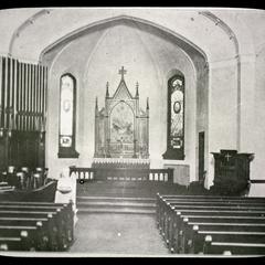 St. Mary's Danish Evangelical Lutheran Church, interior, 1924
