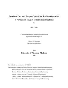 Deadbeat Flux and Torque Control for Six-Step Operation of Permanent Magnet Synchronous Machines