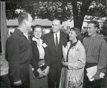 President Elvehjem with students
