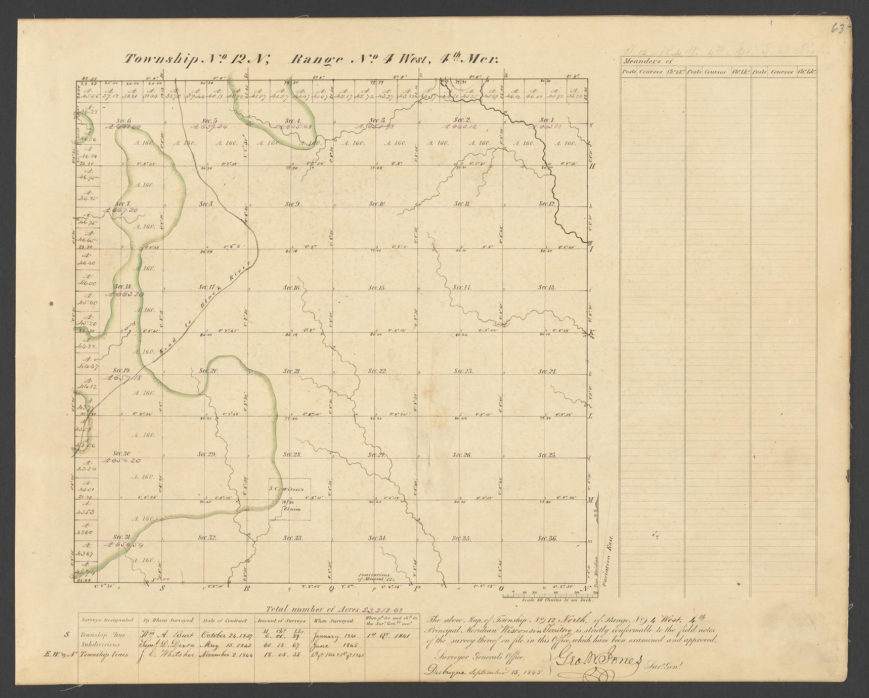 [Public Land Survey System map: Wisconsin Township 12 North, Range 04 West]