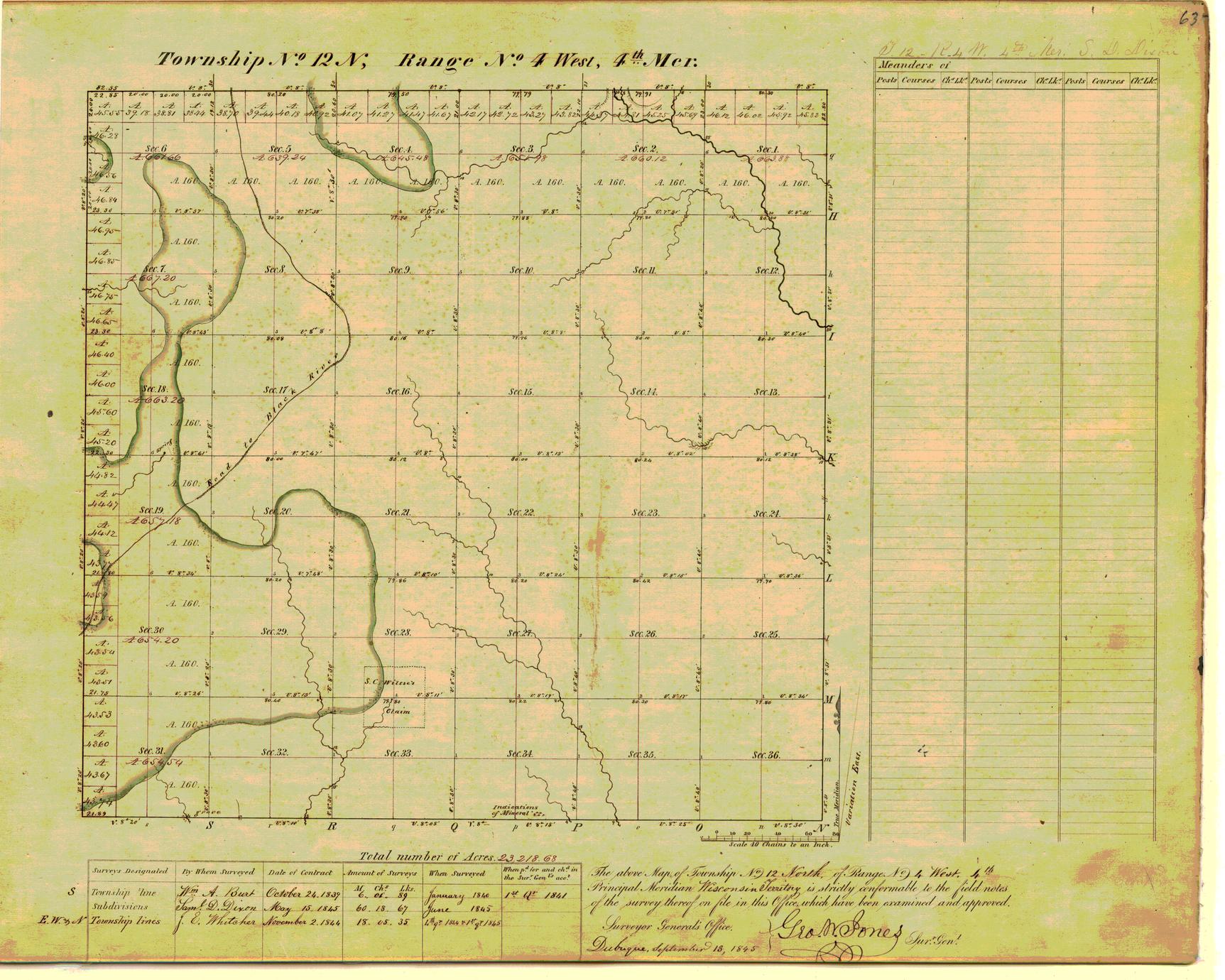 [Public Land Survey System map: Wisconsin Township 12 North, Range 04 West]