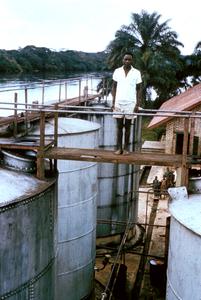 Vats for Holding Palm Oil at Lunungu Beach on Kwilu River