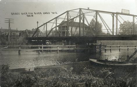 Bridge over Fox River, Omro, Wisconsin