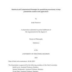 Statistical and Computational Strategies for quantifying uncertainty in deep probabilistic models with applications