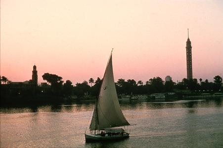 Felucca (Sailing Boat) on Nile River in Cairo