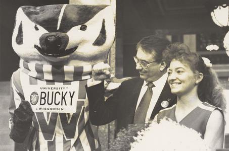 Tommy Thompson and Bucky Badger