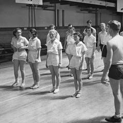 Physical education training class