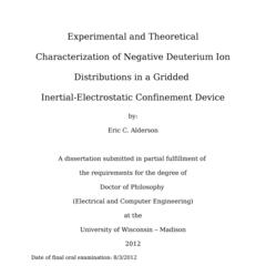 Experimental and Theoretical Characterization of Negative Deuterium Ion Distributions in a Gridded Inertial-Electrostatic Confinement Device