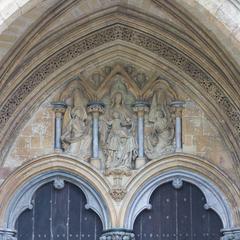Salisbury Cathedral west facade tympanum