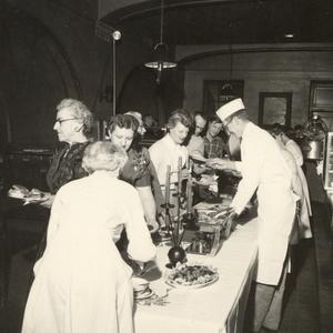 Employee Christmas party, 1955