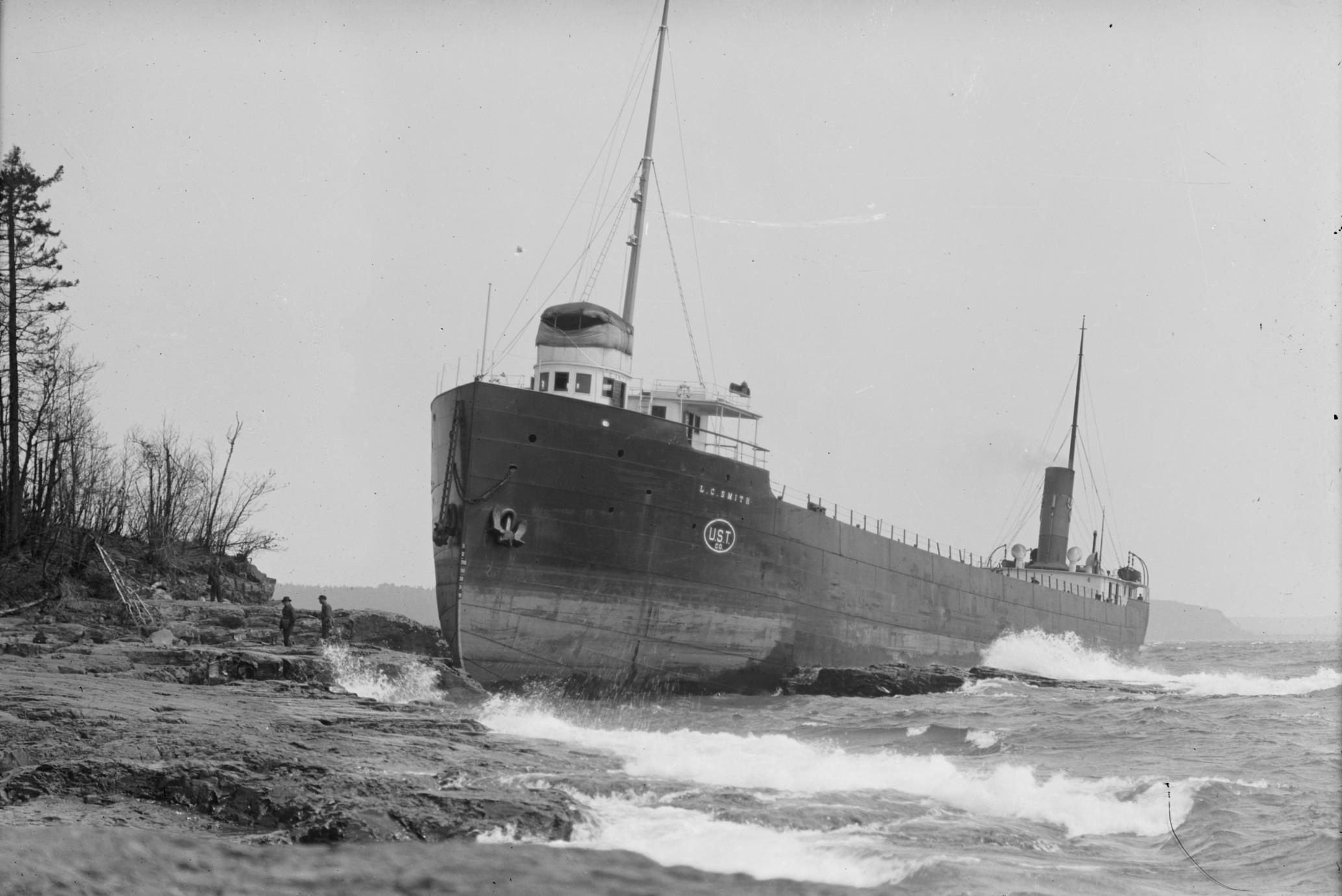 L. C. Smith Aground East of Two Harbors, Minnesota
