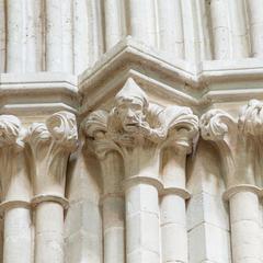 Wells Cathedral interior transept capitals