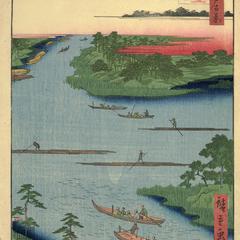 Mouth of the Naka River, no. 60 from the series One-hundred Views of Famous Places in Edo