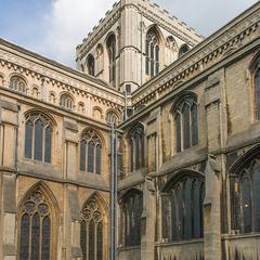 Peterborough Cathedral exterior south side of choir