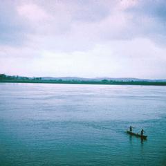 Canoe on the Malebo Pool (Formerly Stanley Pool) near Kinshasa