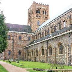 St. Albans Cathedral north transept west side and nave