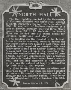 North Hall historic marker