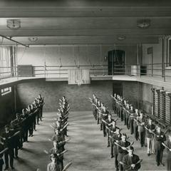 Men's gym class in Old Main