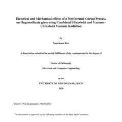 Electrical and Mechanical effects of a Nonthermal Curing Process on Organosilicate glass using Combined Ultraviolet and Vacuum-Ultraviolet Vacuum Radiation