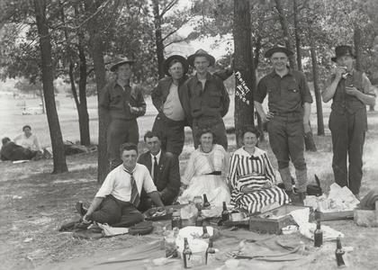 Family picnic at Camp Douglas