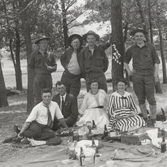 Family picnic at Camp Douglas