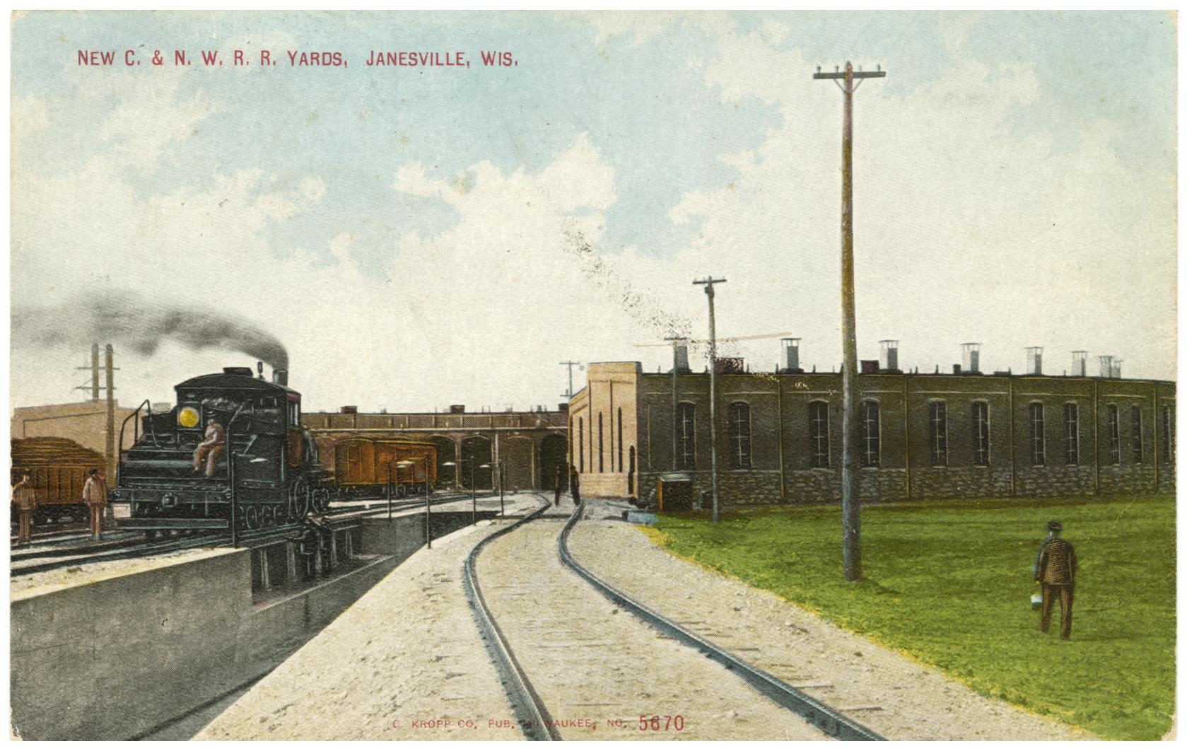 Railroad roundhouse in Janesville