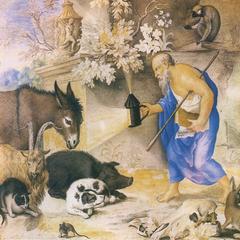 Saint with animals