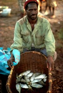 Fisherman with Fish for Sale