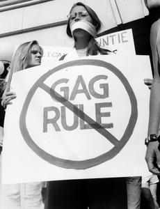 Gag rule protest