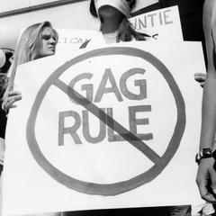 Gag rule protest