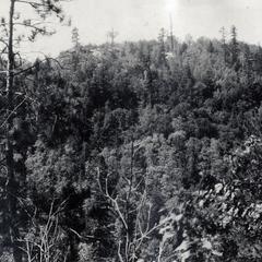 Looking across gorge in quartzite range