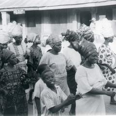 Women and children at funeral