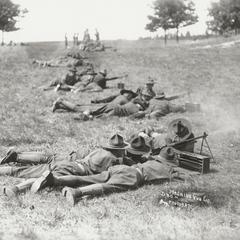Machine gun practice at Camp Douglas