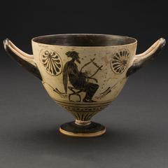 Wine Cup (Skyphos) with Cithara Player