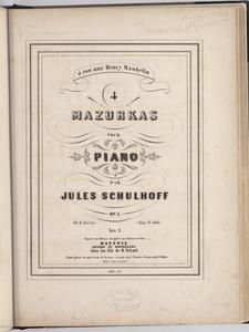 4 mazurkas pour piano
