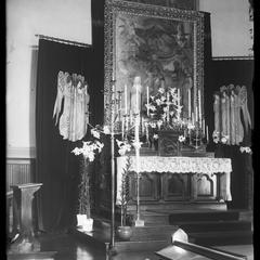Kemper Hall Chapel - showing painting and lilies
