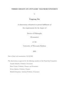 Three Essays on Dynamic Macroeconomics