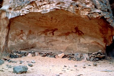 Petroglyph : Distance View of Human Figures