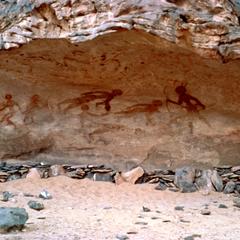 Petroglyph : Distance View of Human Figures