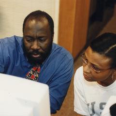 George Jones and student, Janesville, 2000