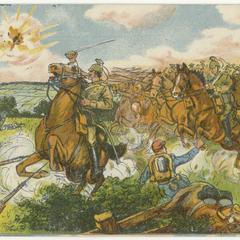 [Crown Prince Friedrich Wilhelm leads a cavalry charge]